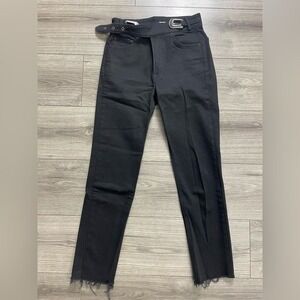 GRLFRND Zoey Double Buckle Belted Jeans Sz 25